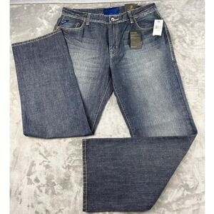 Enyce Mens Denim Works Relaxed Straight Jeans Dark Wash 38x34 NWT